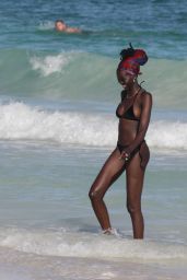 Adut Akech Bior in a Bikini in Tulum 12/25/2021