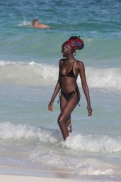 Adut Akech Bior in a Bikini in Tulum 12/25/2021