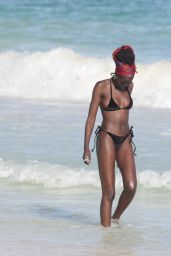 Adut Akech Bior in a Bikini in Tulum 12/25/2021