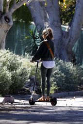 Alessandra Ambrosio - Scooter Riding in Santa Monica 12/19/2021