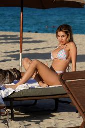 Alexa Dellanos at the Beach of The Setai Hotel in Miami Beach 12/04/2021