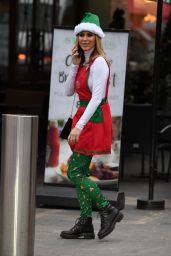 Amanda Holden Wears an Elf Costume - London 12/16/2021