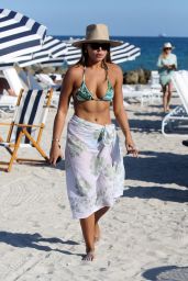 Brooks Nader in a Green Bikini in Miami Beach 12/09/2021