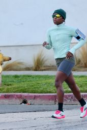 Cynthia Erivo Out For a Run  - Los Angeles 12/20/2021