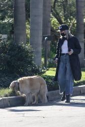 Diane Keaton - Walking Her Dog in Brentwood 12/18/2021