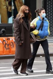 Iman and Alexandria Zahra Jones - Shopping in Soho in New York 12/28/2021