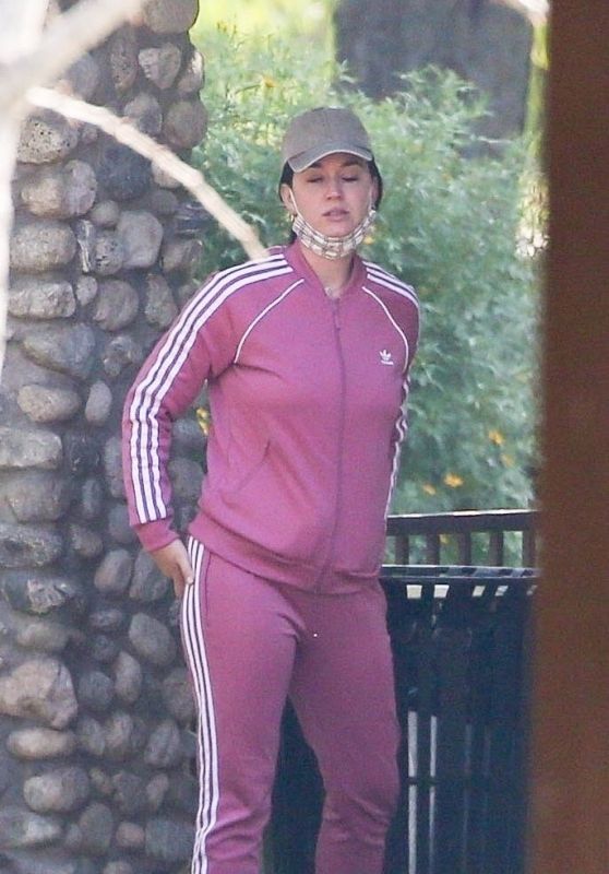 Katy Perry in Pink Adidas Set - Beverly Hills 12/08/2021