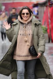 Kelly Brook in a Warm Coat and Denim Jeans - London 12/24/2021