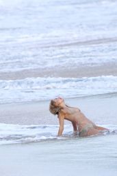 Kimberley Garner - Photoshoot on a Beach in St.Barth 12/29/2021