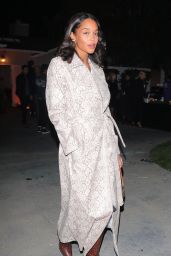 Laura Harrier - Jennifer Klein’s Christmas Party in Brentwood 12/04/2021