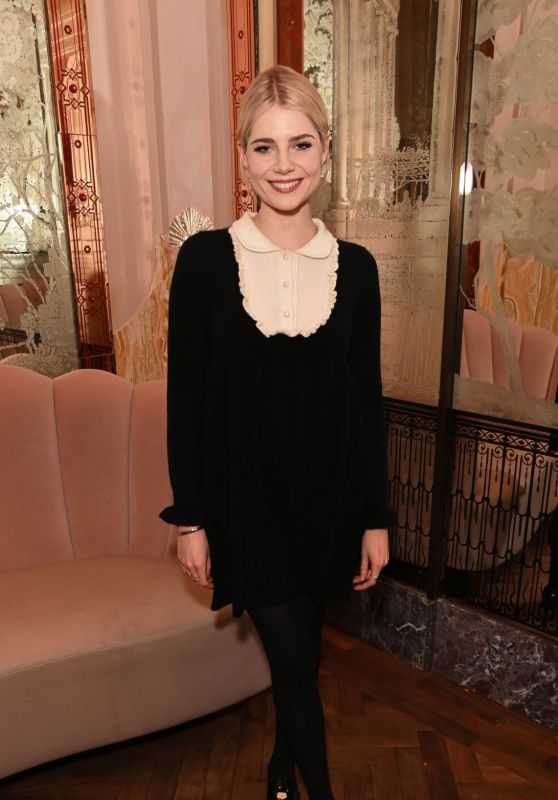 Lucy Boynton – Leith Clark x Madeleine Thompson Cashmere Collection Launch in London 12/02/2021
