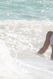 Michelle Rodriguez in a White Bikini - Tulum 12/28/2021
