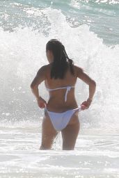 Michelle Rodriguez in a White Bikini - Tulum 12/28/2021