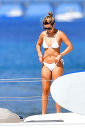 Montana Brown in a White Bikini - Barbados 12/27/2021