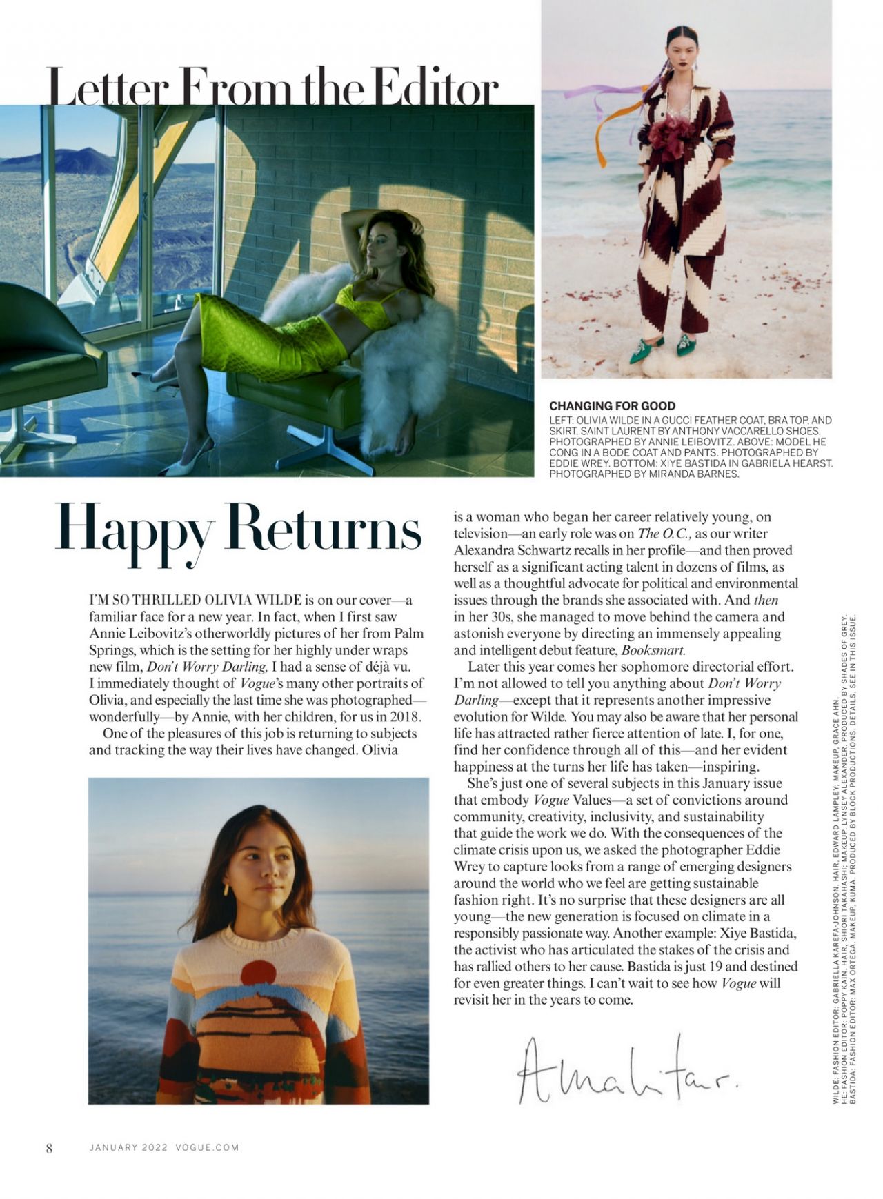 Olivia Wilde - Vogue January 2022 Issue • CelebMafia