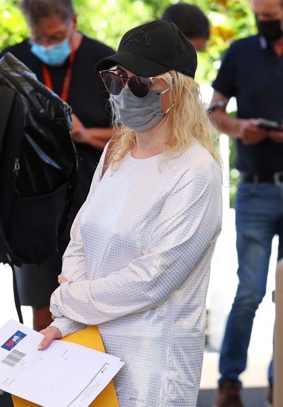 Rebel Wilson at a Covid Testing Center in Sydney 12/13/2021