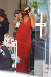 Rita Ora Wears an Orange Crochet Dress - Rose Bay 12/21/2021