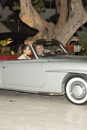 Sharon Fonseca in a Flashy Silver Vintage Mercedes Coupe - Art Basel Miami 12/01/2021