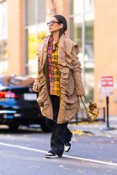 Shay Mitchell in the Financial District in NYC 12/12/2021