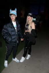 Tana Mongeau and Lil Xan at BOA Steakhouse in LA 12/22/2021