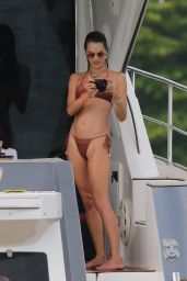 Alessandra Ambrosio in a Bikini on a Yacht in Florianopolis 01/04/2022