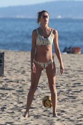 Alessandra Ambrosio - Plays a Game of Colleyball on the Beach in Santa Monica 01/23/2022