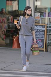 Alexandra Daddario Wears All Gray Comfy Ensemble - Los Angeles 01/14/2022