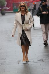 Amanda Holden Wearing an Olive Skirt and Shirt - London 01/11/2022