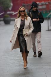 Amanda Holden Wearing an Olive Skirt and Shirt - London 01/11/2022