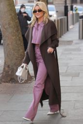 Ashley Roberts in a Lilac Trouser and Matching Crop Top - London 01/18/2022