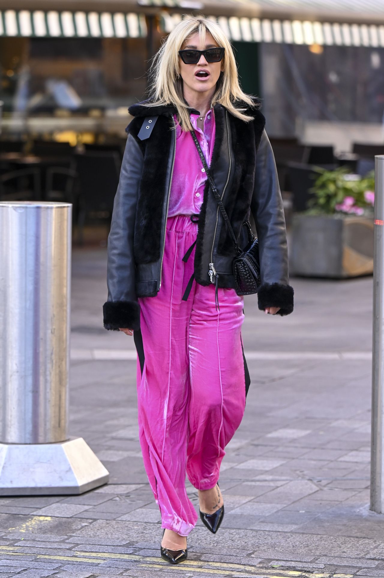 Ashley Roberts in Pink Casual Wear - London 01/31/2022 • CelebMafia