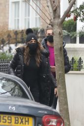 Elizabeth Hurley - Out in London With Medical Boot 01/13/2022