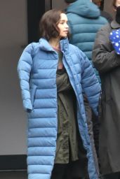 Emilia Clarke - Filming the Upcoming Marvel Series "Secret Invasion" in Leeds 01/23/2022
