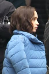 Emilia Clarke - Filming the Upcoming Marvel Series "Secret Invasion" in Leeds 01/23/2022
