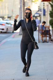 Eva Longoria in Skin-Tight Athleisure Ensebmle -  Beverly Hills 01/20/2022