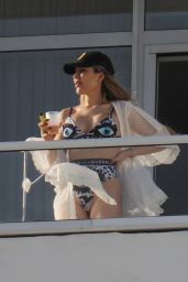 Fernanda Gomez on a Balcony - Miami Beach 01/05/2022