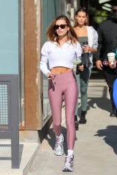 Hailey Rhode Bieber at Boutique studio Forma Pilates in West Hollywood 01/14/2022