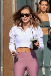 Hailey Rhode Bieber at Boutique studio Forma Pilates in West Hollywood 01/14/2022