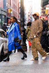 Justine Skye Street Style - SoHo in NYC 01/22/2022
