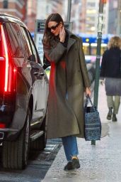Karlie Kloss in a Trench Coat and Denim - NYC 01/20/2022