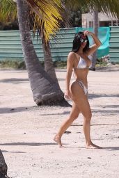 Kim Kardashian in a Silver Bikini - SKIMS Swimwear Line Photoshoot in the Caribbean 01/19/2022