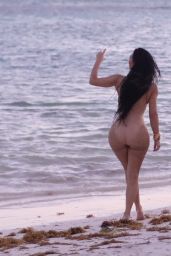 Kim Kardashian - SKIMS Campaign Photoshoot on the Beach in the Caribbean 01/19/2022