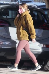 Kristen Bell - Wears Teddy Coat and Blush Leggings - Los Feliz 01/12/2022
