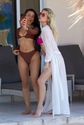 Lottie Moss in a Skimpy Magenta PrettyLittleThing Bikini - Antigua 01/16/2022