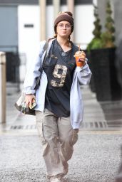 Maisie Smith Wearing an American Football Jersey and Beanie Hat - Bromley 01/19/2022