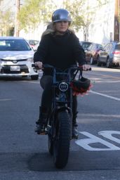 Malin Akerman on Her Electric Motorcycle in LA 01/21/2022