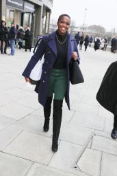 Otlile Mabuse in Suede Knee Skimming Boots - London 01/23/2022