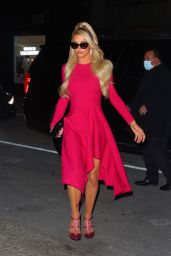 Paris Hilton in a Pink Ensemble - New York 01/26/2022