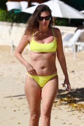 Rhea Durham in a Lime Green Bikini - Bridgetown 01/01/2022