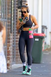 Rita Ora Wears All Black Activewear and Nike Dunks - Sydney 01/27/2022
